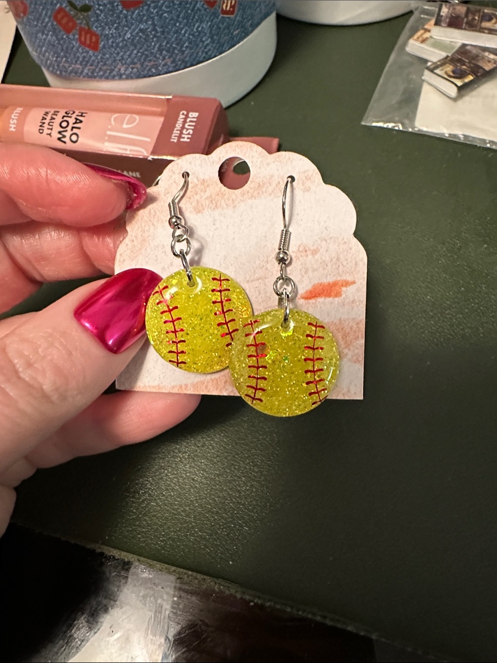 Earrings - softball